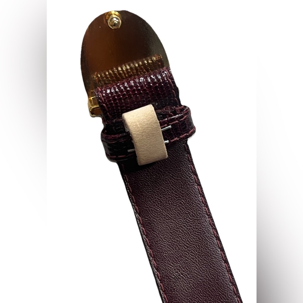 New Vintage Christian Dior CD Logo Buckle 630R Genuine Leather Women’s Belt  M/L - Picture 3 of 8